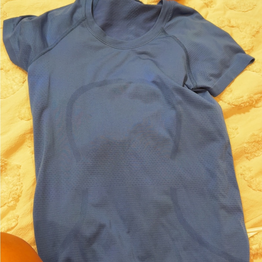 Lululemon Athletica Blue Fitted Polo T-Shirt